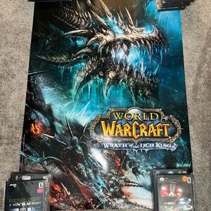 World Of Warcraft Wrath Of The Lich King Blizzcon Poster From 2009 Damaged!!!